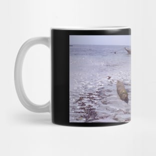 A canoe and a log Mug